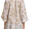 Johnny Was Linen Kimono Embroidered Boho Womens Robe-1