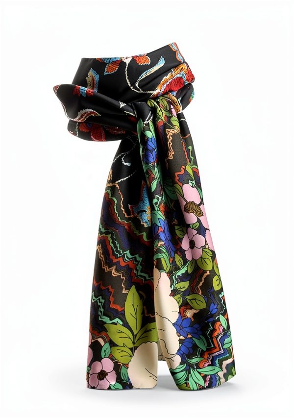 Johnny Was Womens Scarf Tassel Printed Square Boho-2