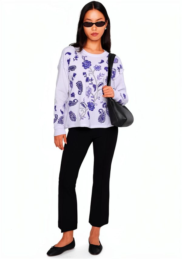 Johnny Was Womens T-Shirt White Fashion Top X-Large-1