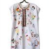 Johnny Was Linen Dress Black Floral Embroidery Womens Casual-6