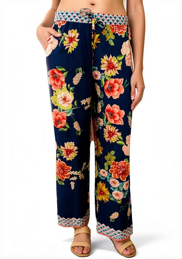 Womens Elastic Waist Pull On Pants Comfort Fit Casual-0