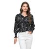 Womens Boho Button Down Shirt Long Sleeve Floral Print-3