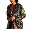 Bag Lady Collection Womens Reversible Sherpa Jacket Floral-0