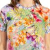 Bag Lady Collection Womens Swing Tee Floral Butterfly Rayon-3