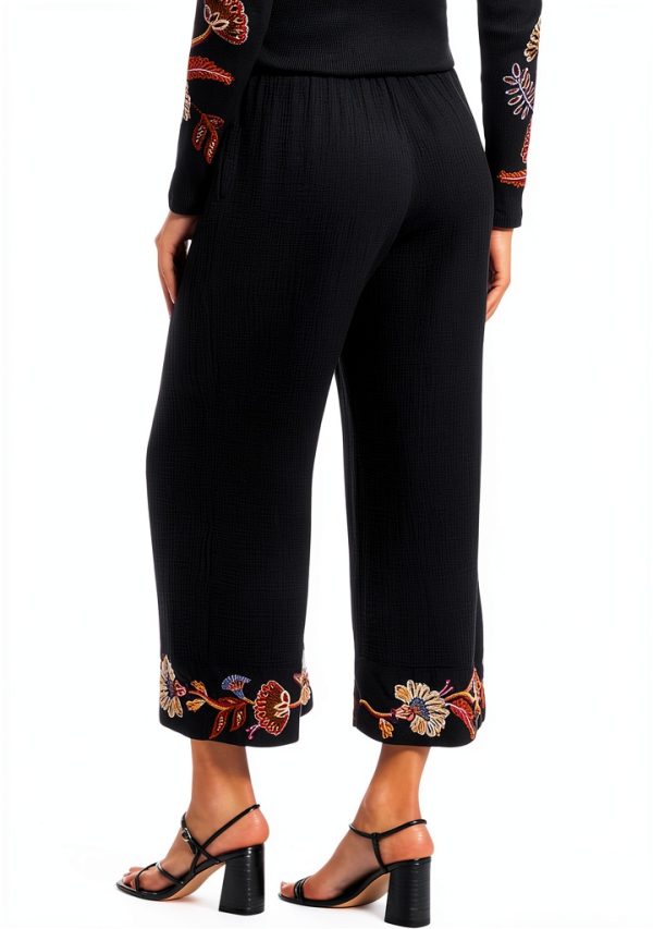 Johnny Was Womens Casual Pants Fashion Comfort Fit Black-2