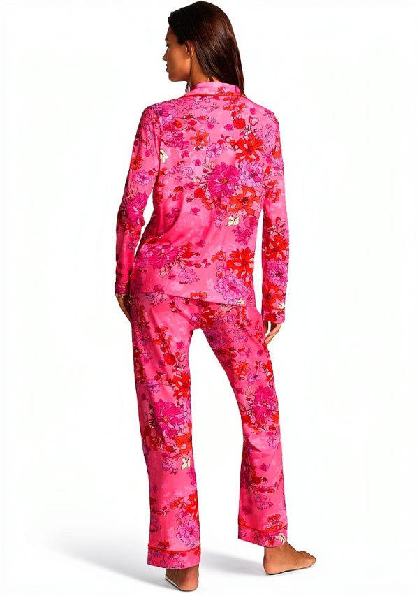 Bag Lady Collection Womens Pajama Set Cotton Modal Floral-3
