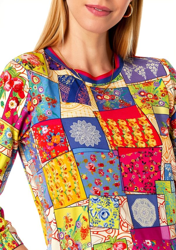 Johnny Was Womens T-Shirt Soft Stretch Fabric Multicolor-2
