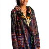 Bag Lady Collection Womens Reversible Sherpa Jacket Floral-3