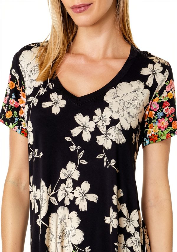 Womens T-Shirt Multi Color XX-Large Pull On Closure-2