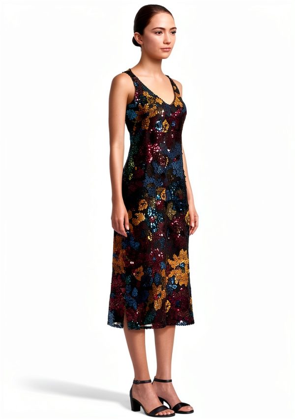 Johnny Was Womens Fashion Dress Black Size Options-1