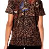 Johnny Was Womens Cotton Embroidered Boho T-Shirt-1