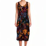 Johnny Was Womens Fashion Dress Black Size Options-0