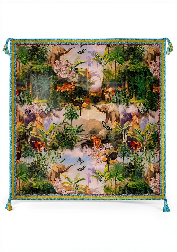 Johnny Was Womens Scarf 44x44 Hand Wash Fashion-0