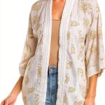 Johnny Was Linen Kimono Embroidered Boho Womens Robe-0