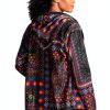 Bag Lady Collection Womens Reversible Sherpa Jacket Floral-4