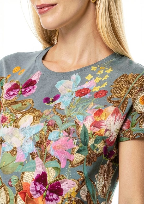 Johnny Was Printed Tee Womens Nurto Meadows Print Tops-2