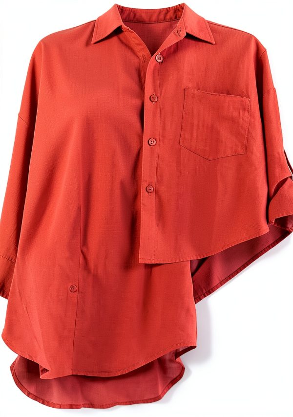 Minibee Womens Cotton Linen Shirt Long Sleeve Casual Blouse-6