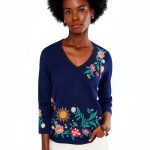 Johnny Was Womens Fashion Top Blue Night T-Shirt-0