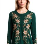 Johnny Was Womens Fashion Knit Top Botanical Garden-0