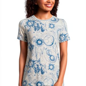 Johnny Was Womens Vintage T Shirt Rayon Bamboo Crew Neck-0