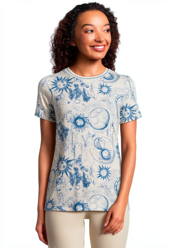 Johnny Was Womens Vintage T Shirt Rayon Bamboo Crew Neck-0