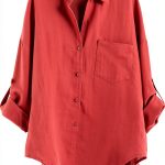 Minibee Womens Cotton Linen Shirt Long Sleeve Casual Blouse-0