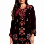 Johnny Was Velvet Dress Womens Fashion Blackberry Sizes-0