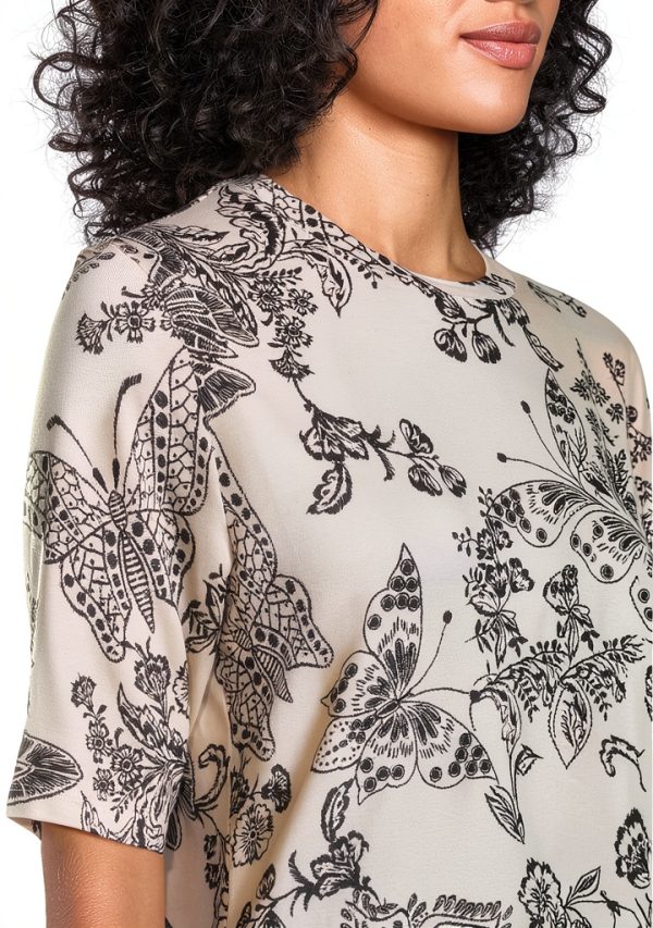 Johnny Was Butterfly Shirt Womens Rayon Floral Print Tee-3