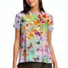 Bag Lady Collection Womens Swing Tee Floral Butterfly Rayon-2