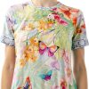 Bag Lady Collection Womens Swing Tee Floral Butterfly Rayon-7