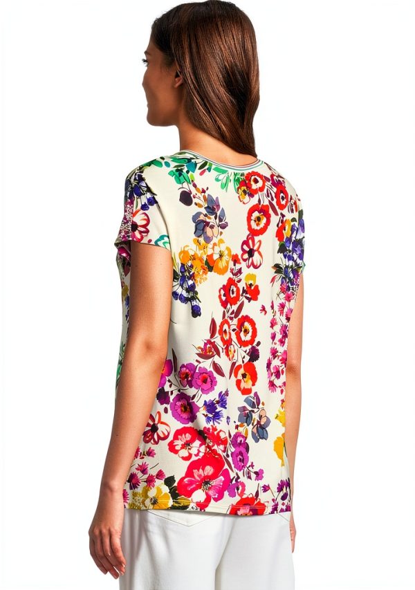 Johnny Was Womens Printed Fashion Knits T-Shirt Evalon-2