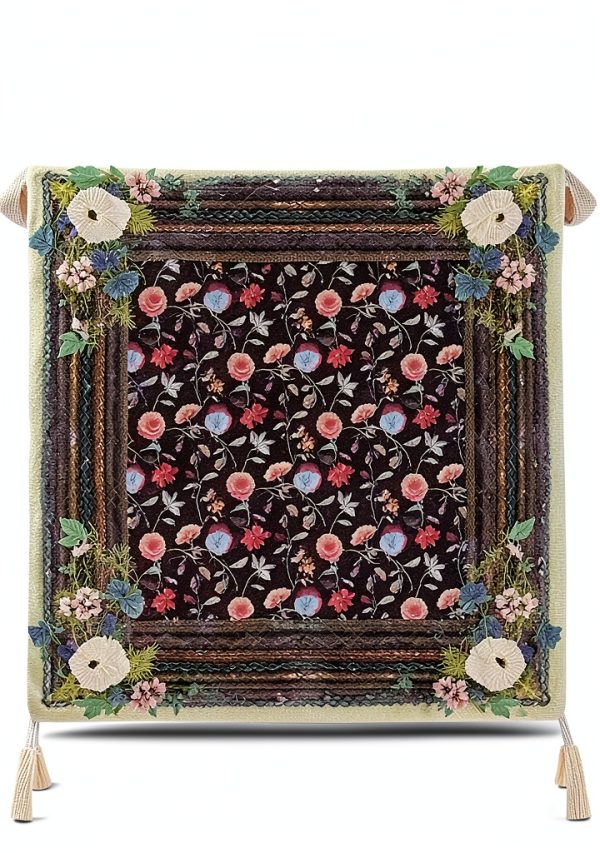 Johnny Was Womens Scarf Tassel Printed Square Boho-0