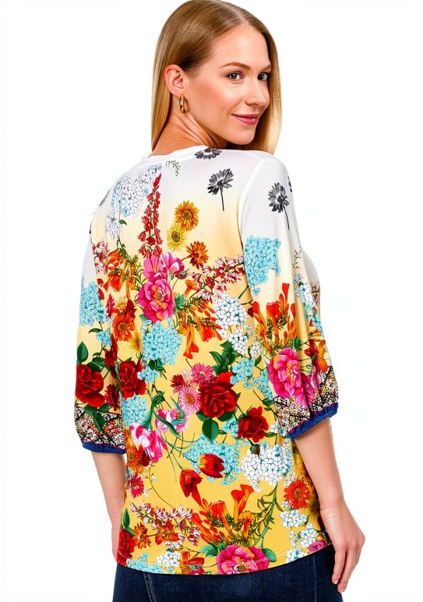 Johnny Was Womens T-Shirt Soft Stretch Fabric Multicolor-1