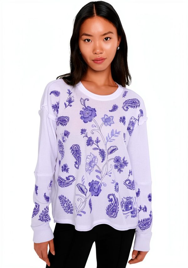 Johnny Was Womens T-Shirt White Fashion Top X-Large-0