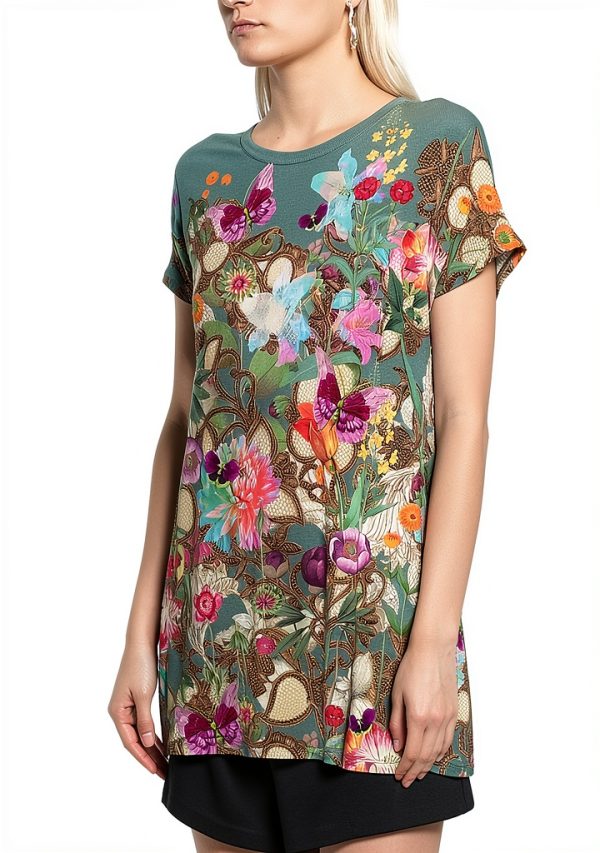 Johnny Was Printed Tee Womens Nurto Meadows Print Tops-4