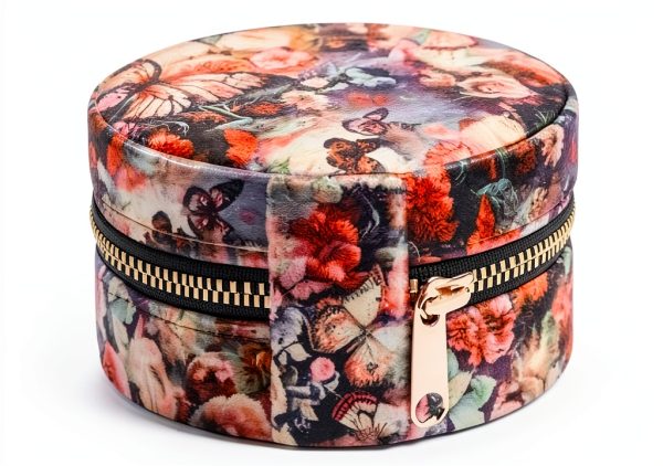 Johnny Was Round Jewelry Box Polyester Spot Clean-3