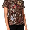 Johnny Was Womens Cotton Embroidered Boho T-Shirt-0