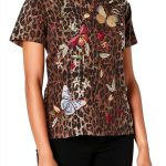 Johnny Was Womens Cotton Embroidered Boho T-Shirt-0