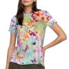 Bag Lady Collection Womens Swing Tee Floral Butterfly Rayon-0