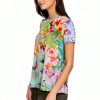 Bag Lady Collection Womens Swing Tee Floral Butterfly Rayon-1