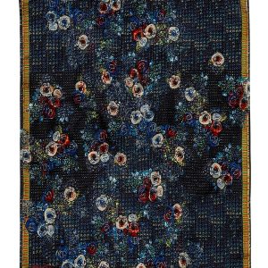 Johnny Was Womens Boho Scarf Printed Designer Tassles-0