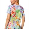 Bag Lady Collection Womens Swing Tee Floral Butterfly Rayon-6