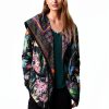 Bag Lady Collection Womens Reversible Sherpa Jacket Floral-2