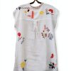 Johnny Was Linen Dress Black Floral Embroidery Womens Casual-7