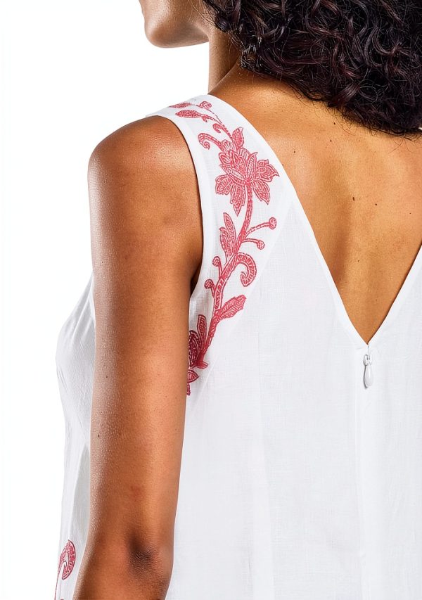 Johnny Was Womens Floral Embroidery Maxi Dress-3