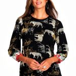 Women's Safari Print T-Shirt Bag Lady Spandex-0
