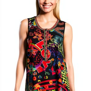 Women's Floral Tank Johnny Was Rayon Sleeveless-0