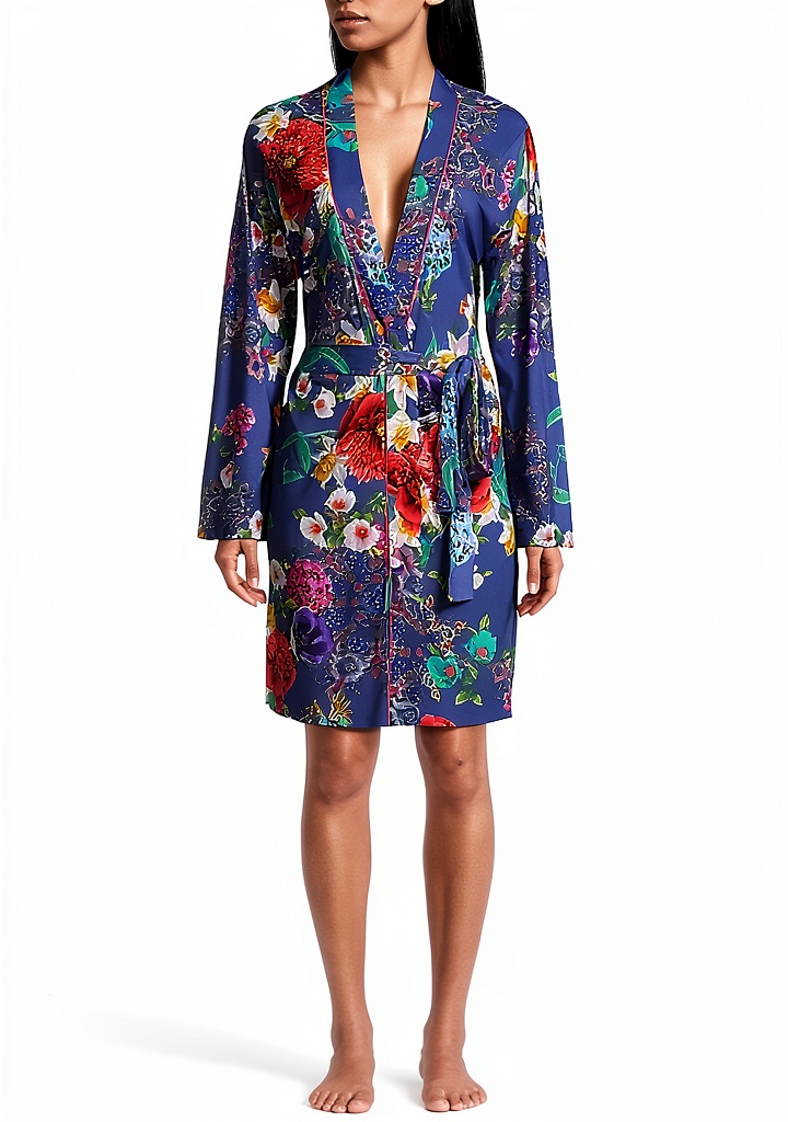 Sunrise Robe displayed on a cozy bedroom chair with natural light