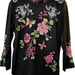 Women's Embroidered Cotton Tee Bag Lady Collection-0