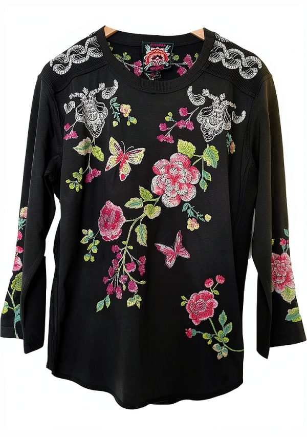 Women's Embroidered Cotton Tee Bag Lady Collection-0